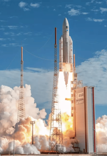 Décollage du lanceur Ariane 5 ECA, vol 249 le 06 aout 2019 depuis le Centre spatial guyanais.