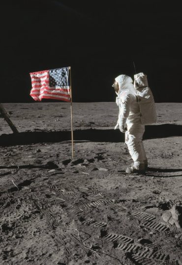 L'astronaute Edwin "Buzz" Aldrin pose pour une photo lors du premier moonwalk le 20 juillet 1969.